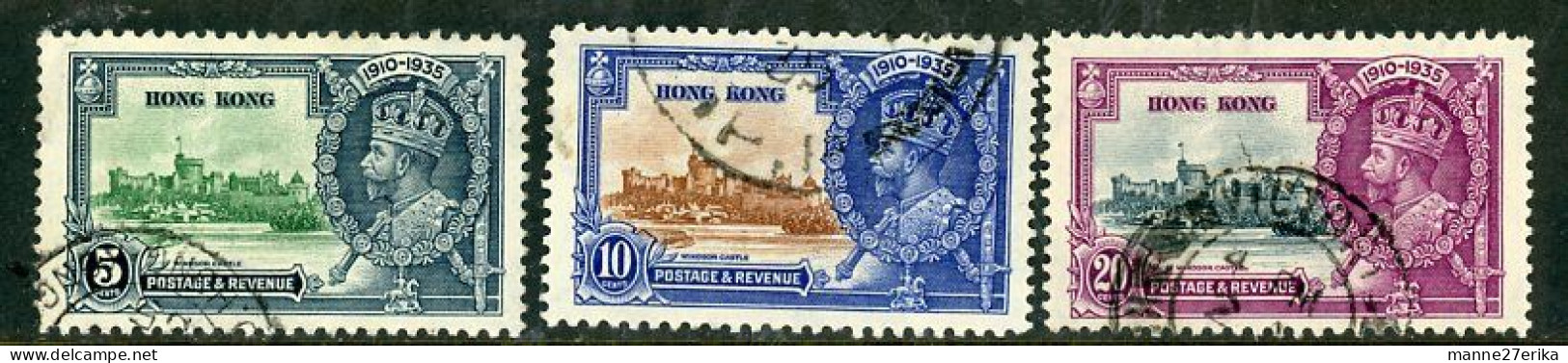 Hong Kong USED 1935 "Silver Jubilee" - Usados