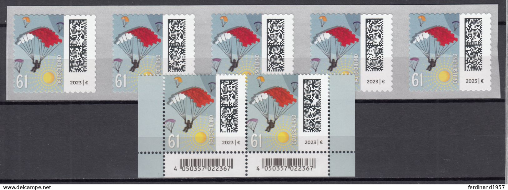 BRD 2022 Mi.3736 Als Nassklebende Paar+3744-SK-Postfrische** 5-er Streifen MNH - Unused Stamps