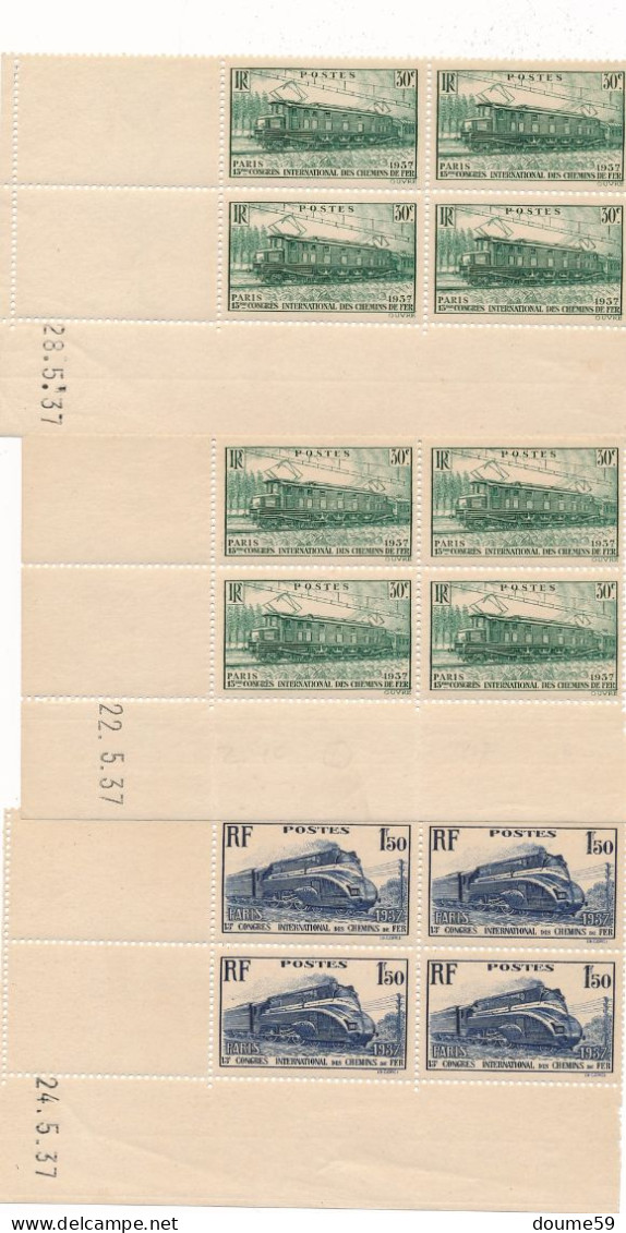 AC-235: FRANCE: Coins Datés** Des N°339(2)-340 - 1930-1939