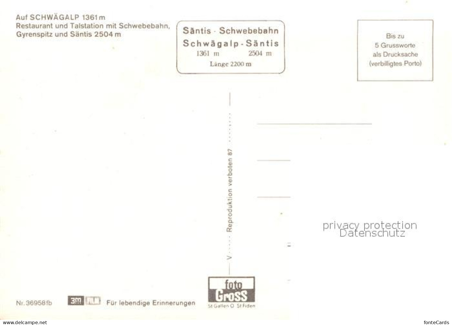 12950768 Schwaegalp AR Restaurant Und Talstation Mit Schwebebahn Gyrenspitz Saen - Autres & Non Classés
