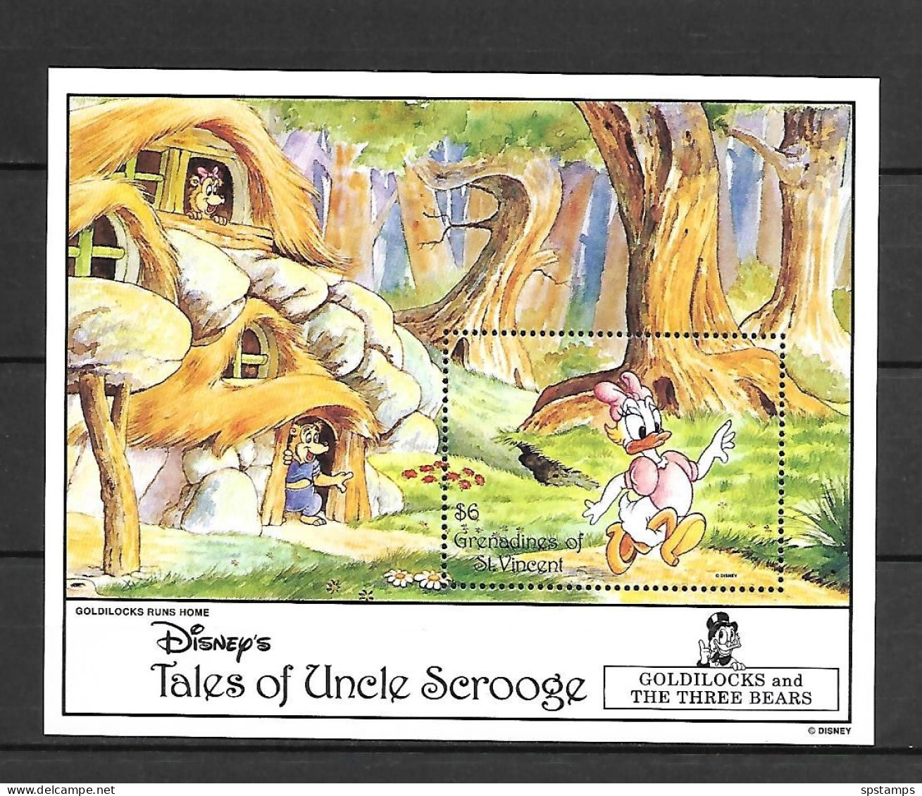 Disney St Vincent Gr 1992 Tales Of Ungle Scrooge - Goldilocks And The And Three Bears MS #2 MNH - Disney