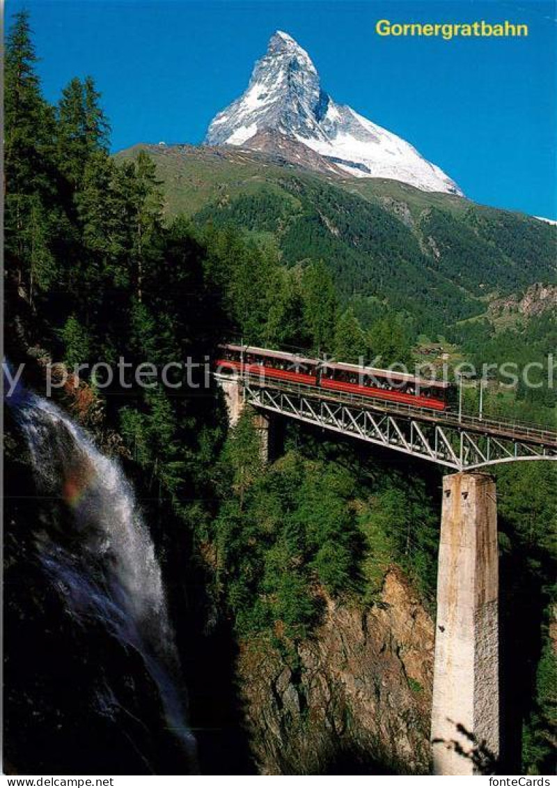 12949673 Gornergratbahn Findelbachbruecke Matterhorn Mt. Cervin  Gornergratbahn - Autres & Non Classés