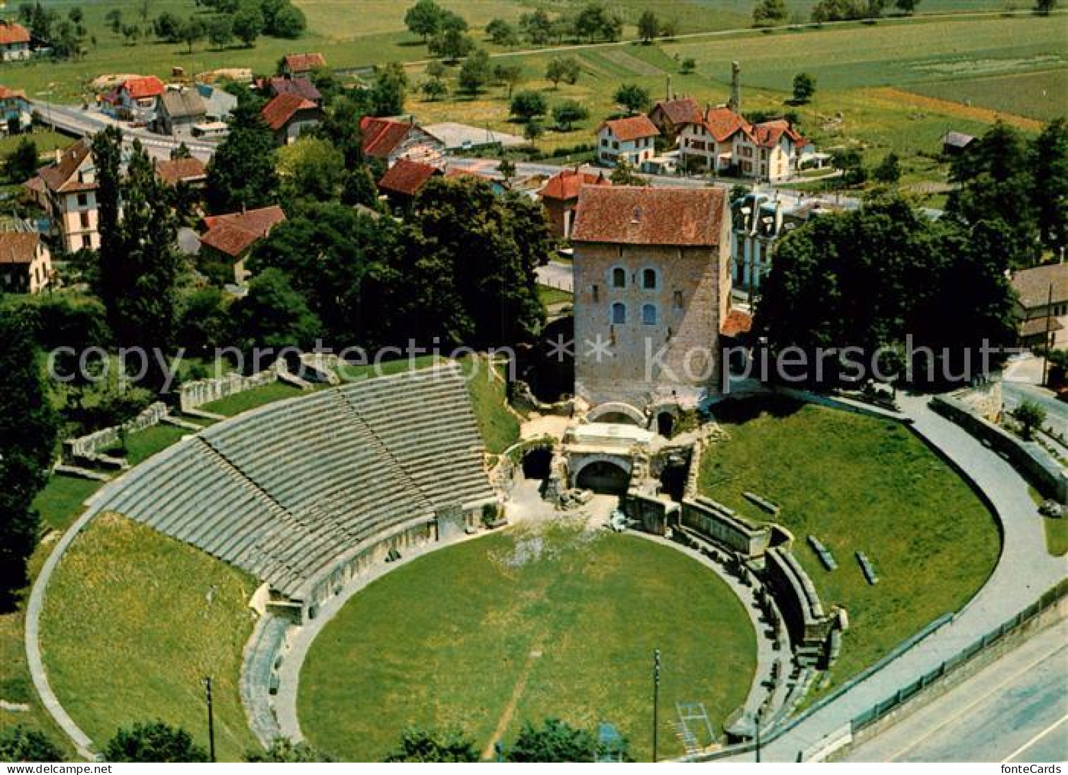 12948362 Avenches Fliegeraufnahme Amphitheater Romain Avenches - Other & Unclassified