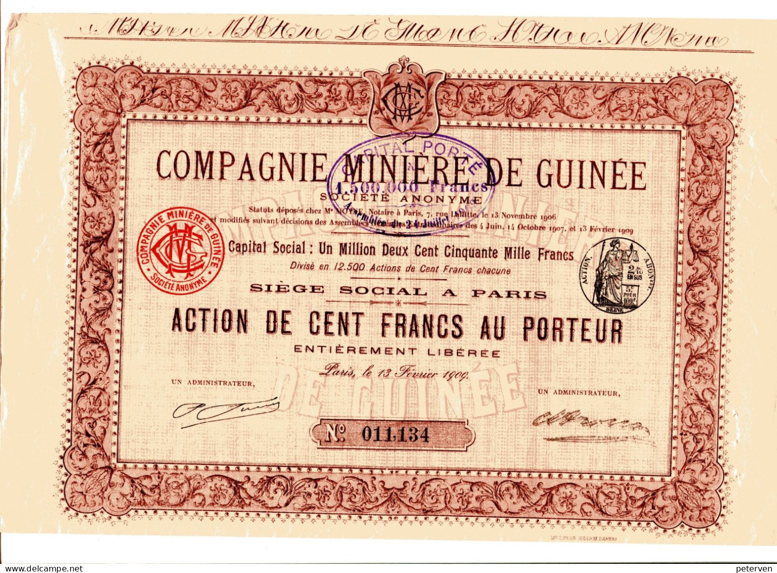 COMPAGNIE MINIÈRE De GUINÉE - Afrika