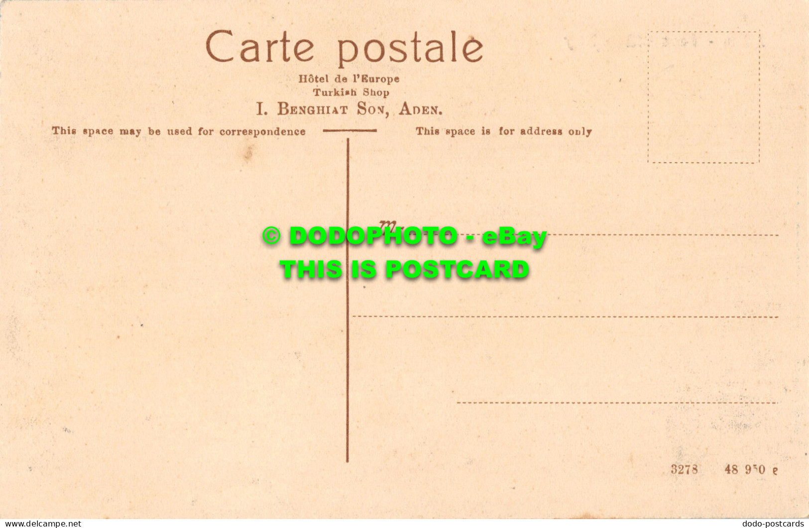 R530621 Aden. Post Office Bay. I. Benghiat - Monde