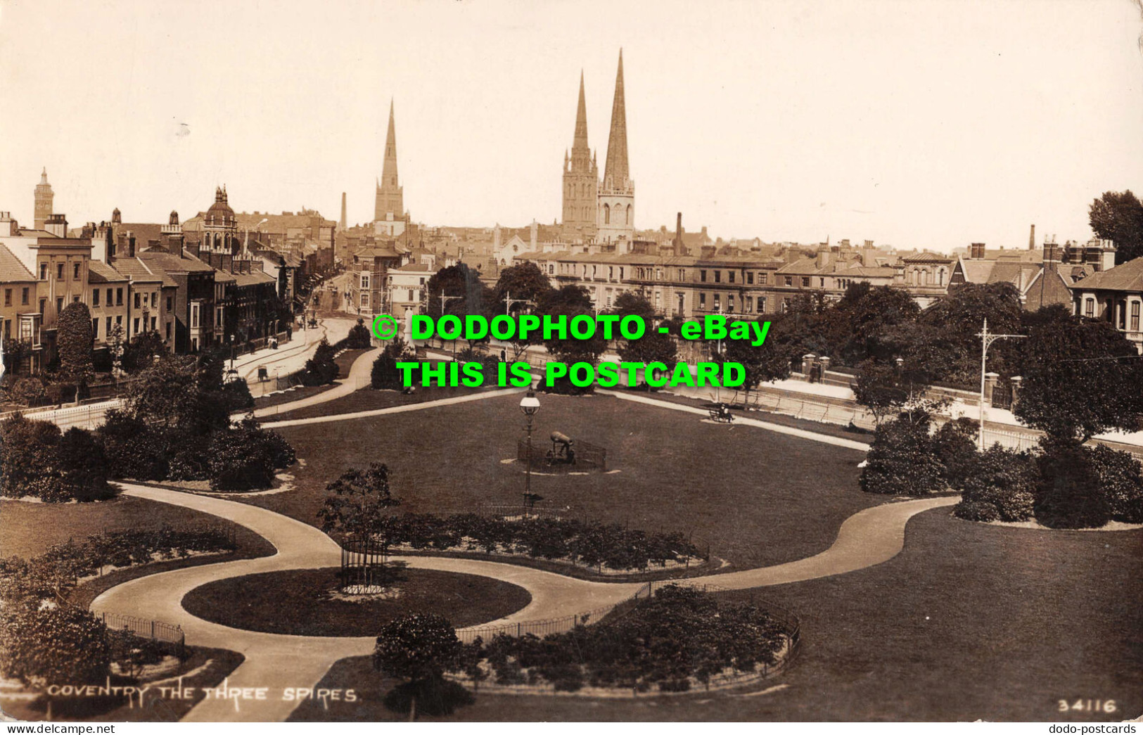 R530629 Coventry The Three Spires. 34116. RP. Photochrom. 1923 - Monde