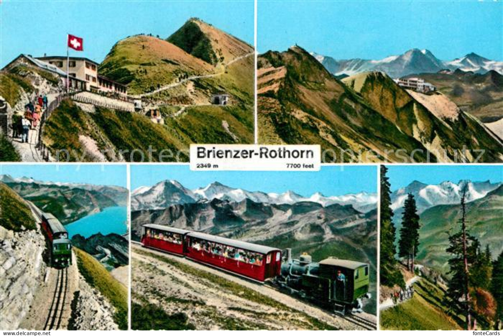 12944090 Brienzer Rothorn BE Hotel Rothorn Kulm Panorama Eisenbahn Brienzer Roth - Otros & Sin Clasificación