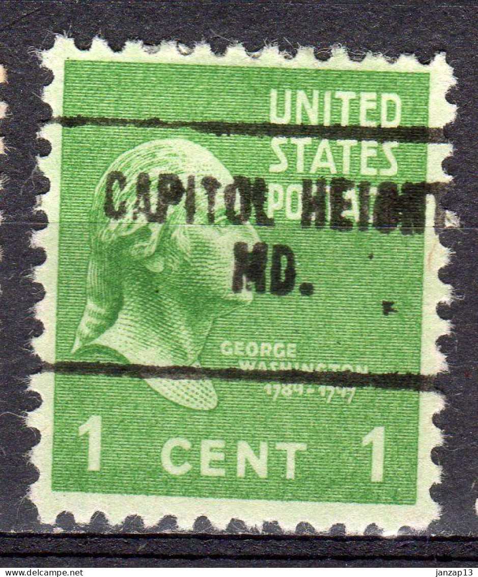 MM-480; USA Precancel/Vorausentwertung/Preo; CAPITOL HEIGHTS (MD), Type 704 - Préoblitérés