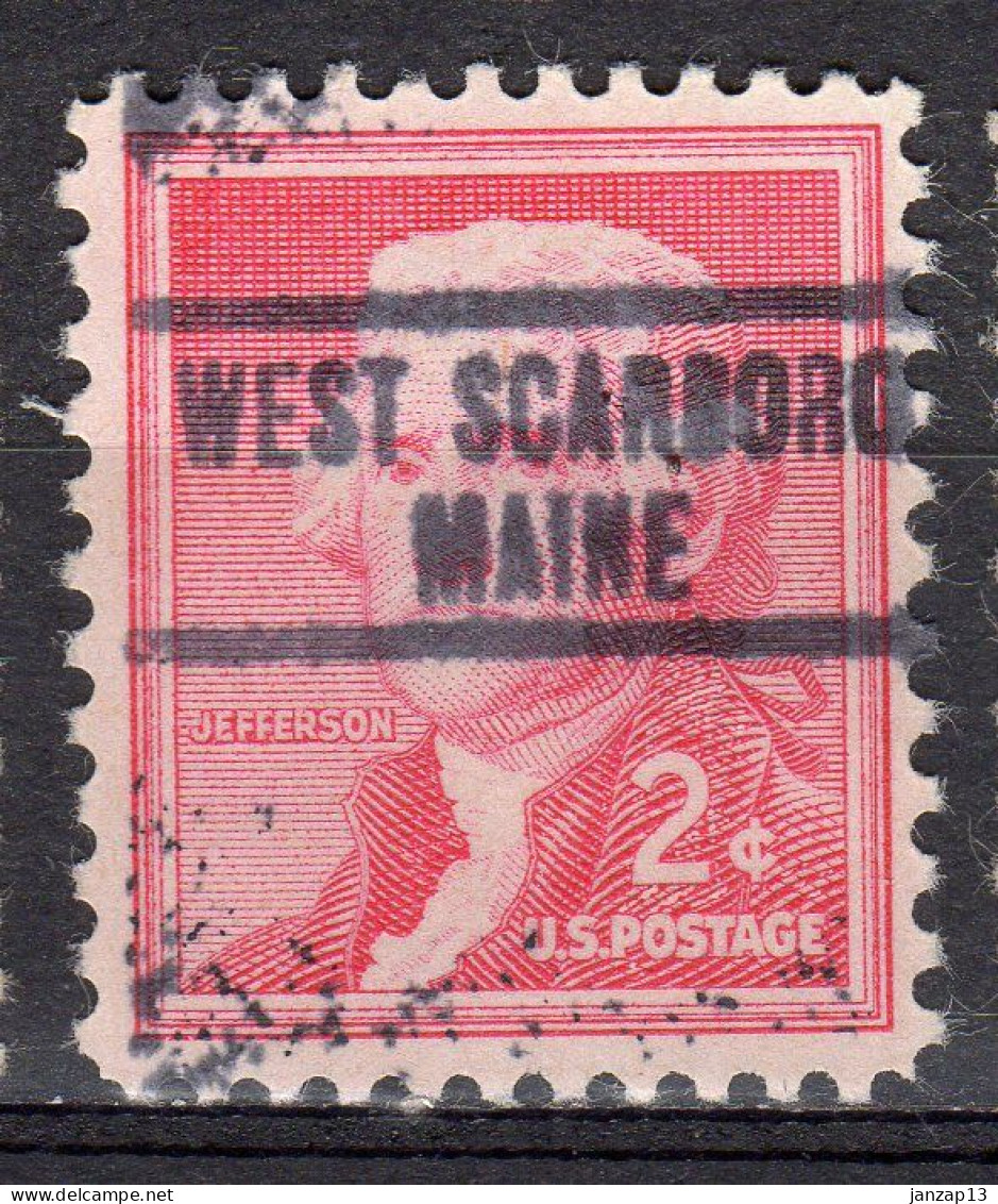 MM-475; USA Precancel/Vorausentwertung/Preo; WEST SCARBORO (ME), Type 813 - Precancels