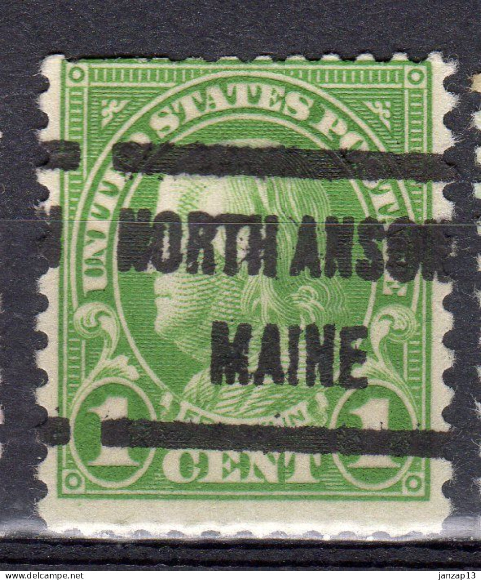 MM-460; USA Precancel/Vorausentwertung/Preo; NORTH ANSON (ME), Type 608 - Préoblitérés