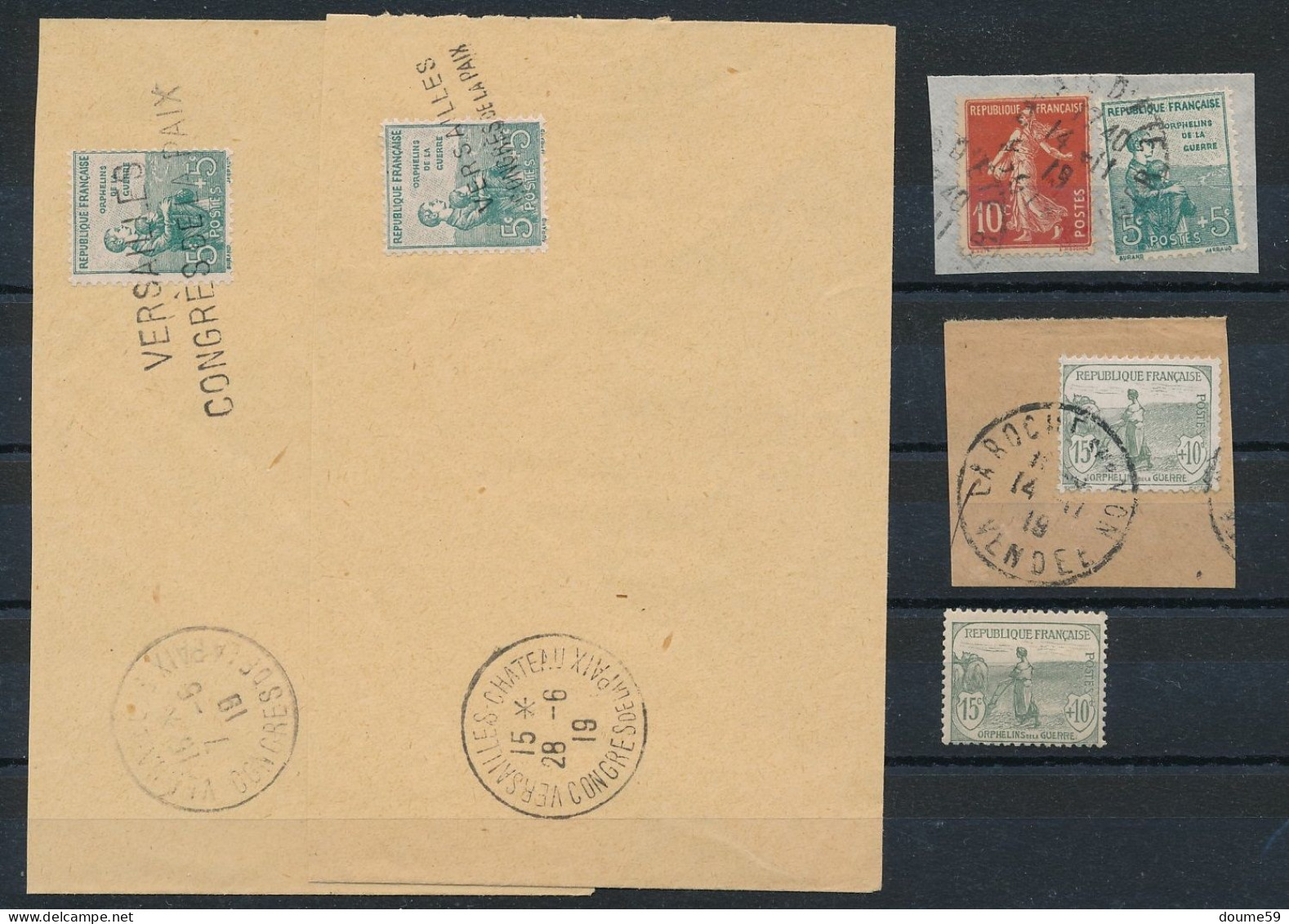 AC-238: FRANCE:  N°149 Obl (3) Sur Fragment (Congres De La Paix:  +150*-150 Obl - Gebraucht