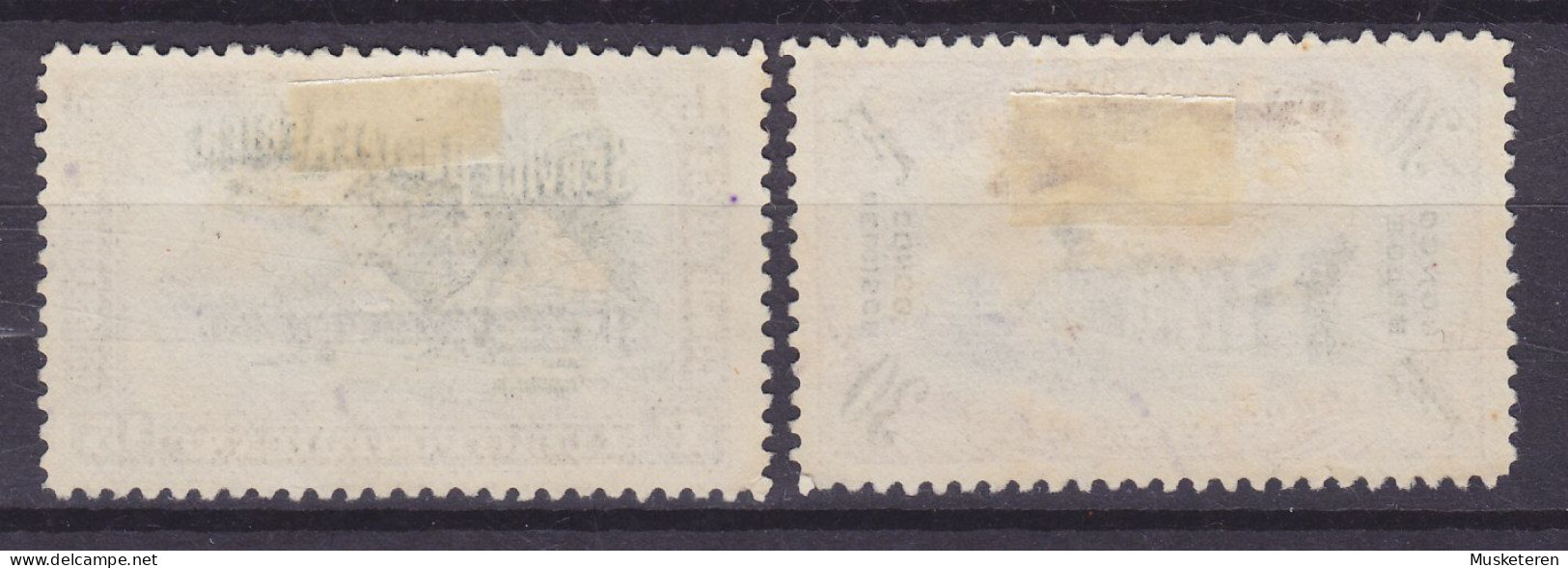 Belgian Congo 1930 Mi. 119-20, Kral & Träger Flugpostmarken Complete Set (o) (2 Scans) - Oblitérés