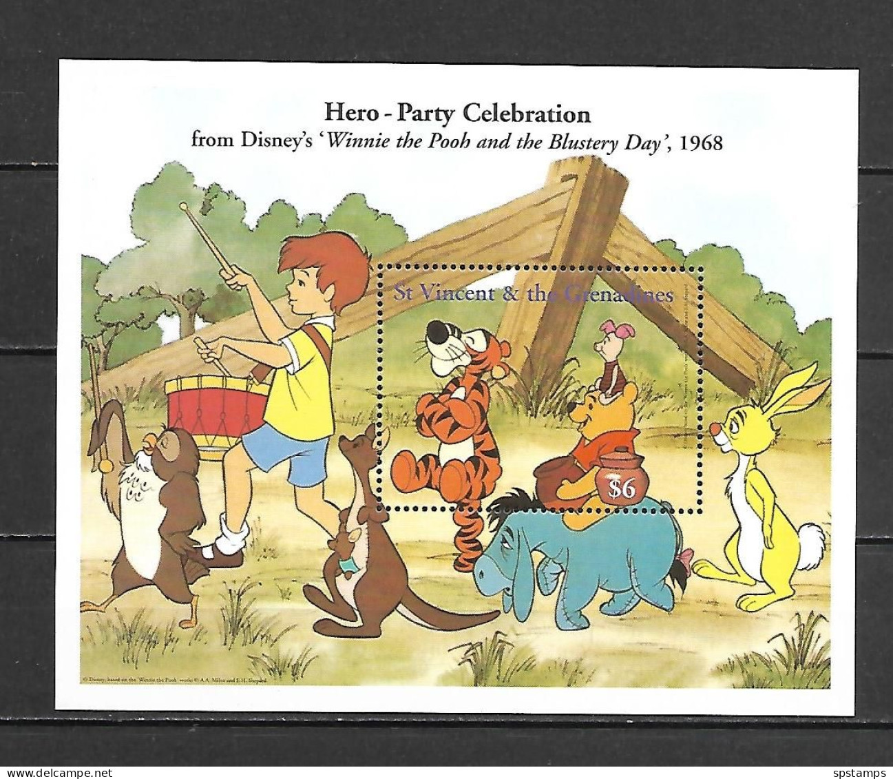 Disney St Vincent Gr 1998 Winnie The Pooh And The Blustery Day MS MNH - Disney