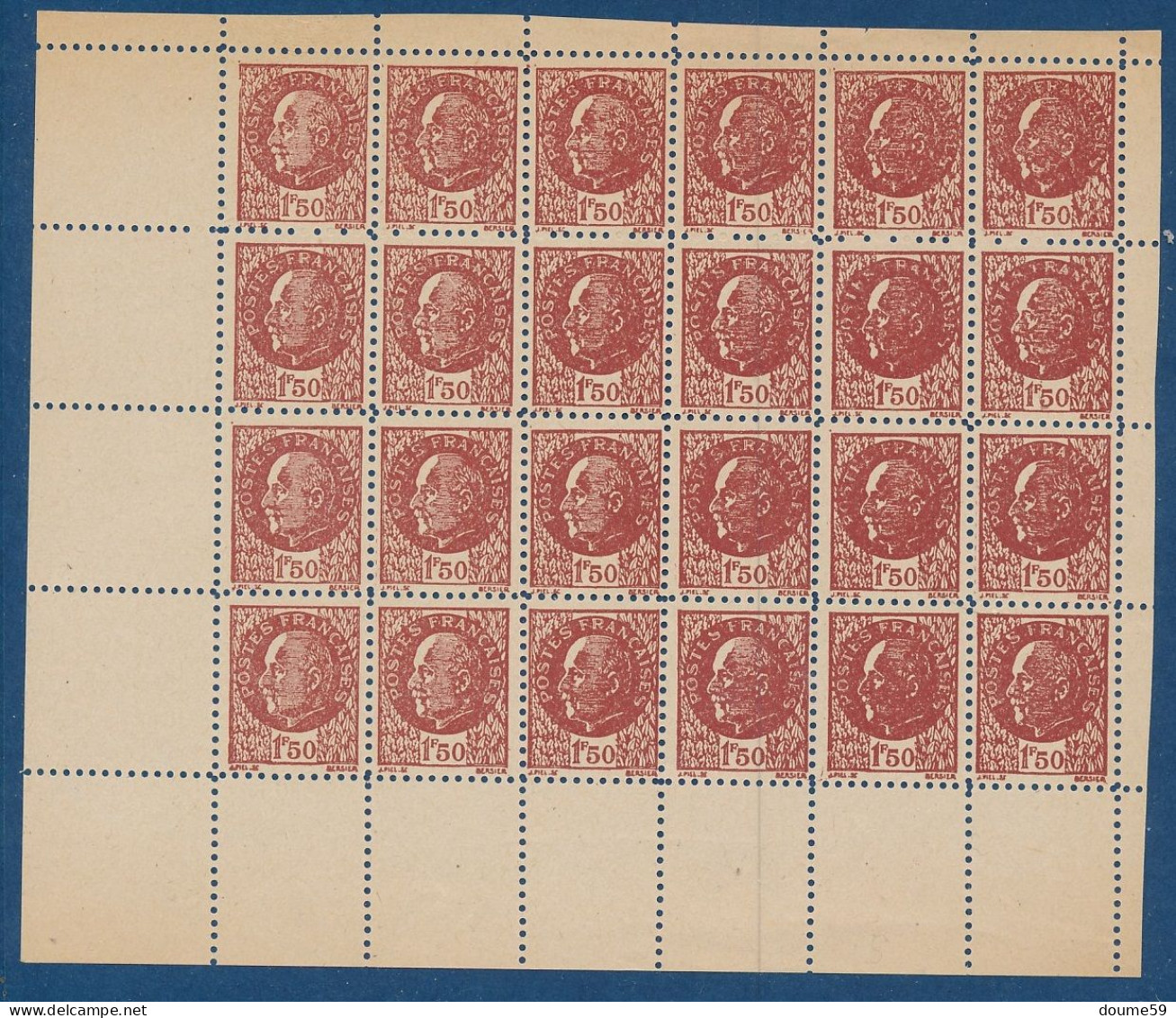 AC-239: FRANCE:  Faux Pétain En Bloc De 24 - Unused Stamps