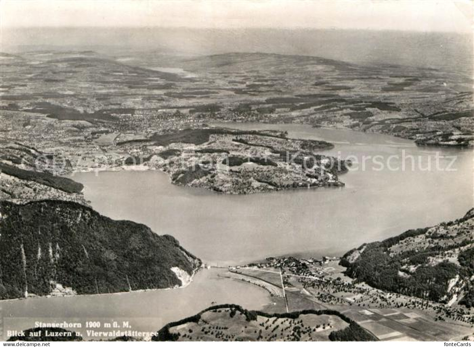 12939664 Stanserhorn Blick Auf Luzern Und Vierwaldstaettersee Fliegeraufnahme St - Andere & Zonder Classificatie