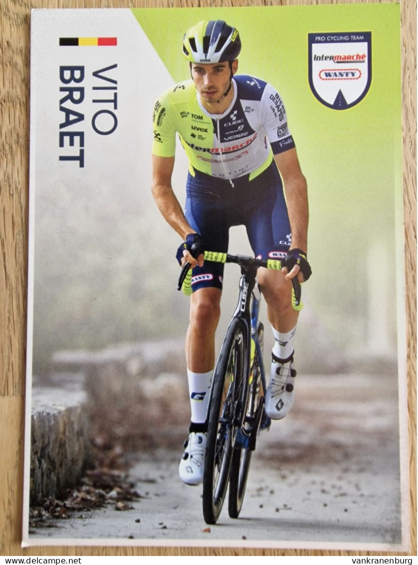 Card Vito Braet - Team Intermarche-Wanty - 2024 - Cycling - Cyclisme - Ciclismo - Wielrennen - Wielrennen