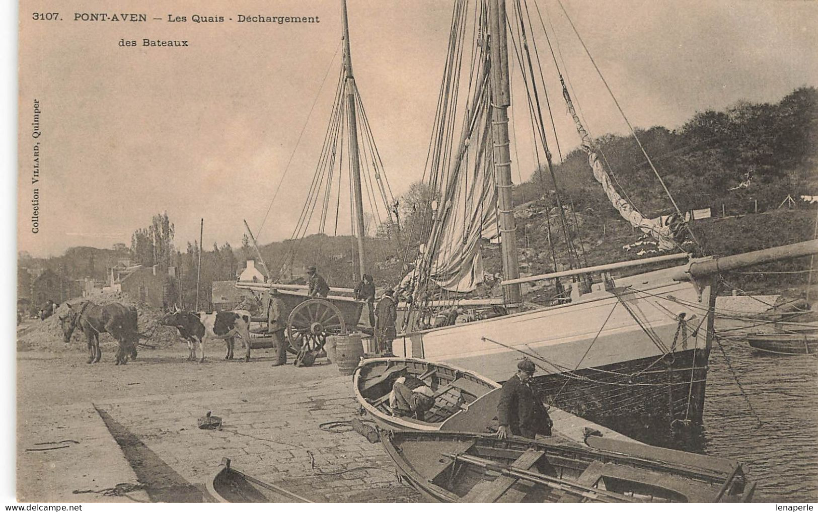 D8075 Pont Aven Les Quais Déchargement - Pont Aven