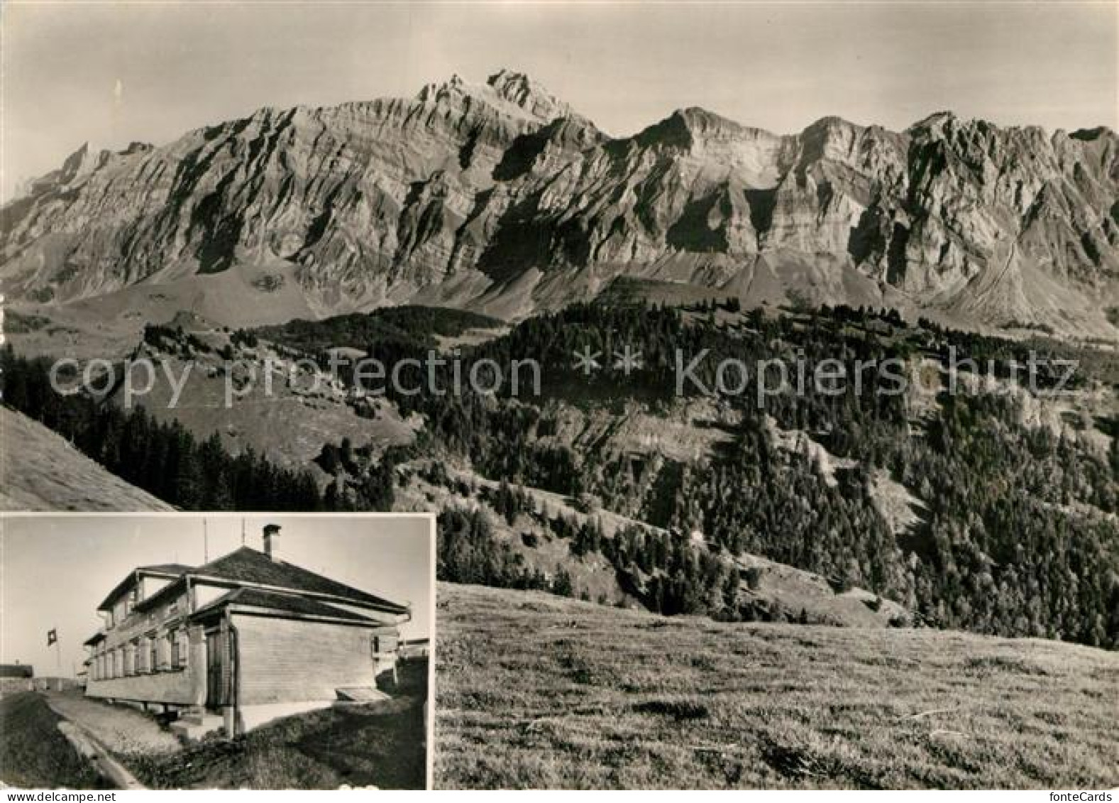 12937548 Urnaesch AR Berggasthaus Hochalp Blick Zum Saentis Appenzeller Alpen Ur - Autres & Non Classés