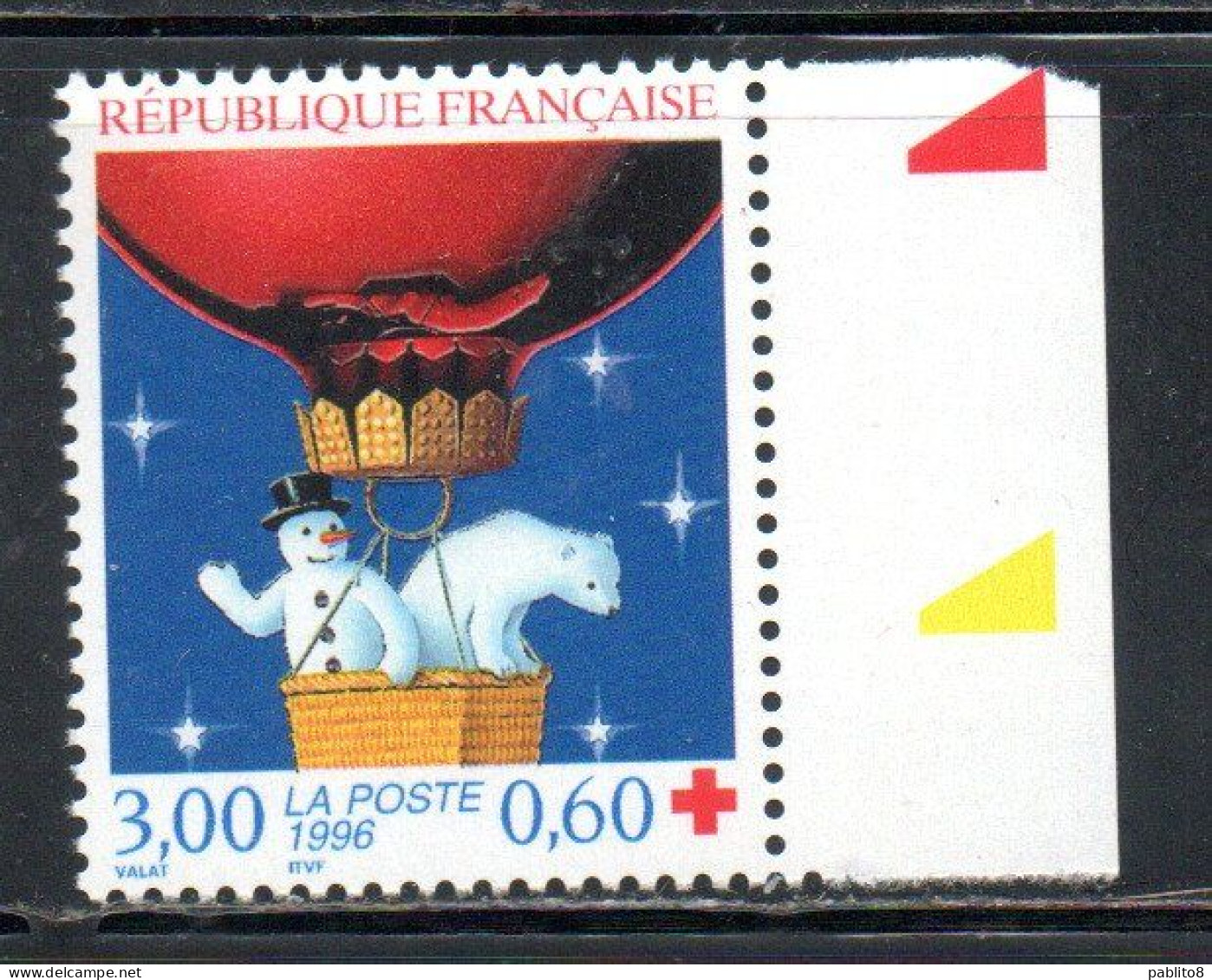 FRANCIA FRANCE 1996 CROCE ROSSA CROIX ROUGE RED CROSS 3fr + 0.60c MNH - Ungebraucht