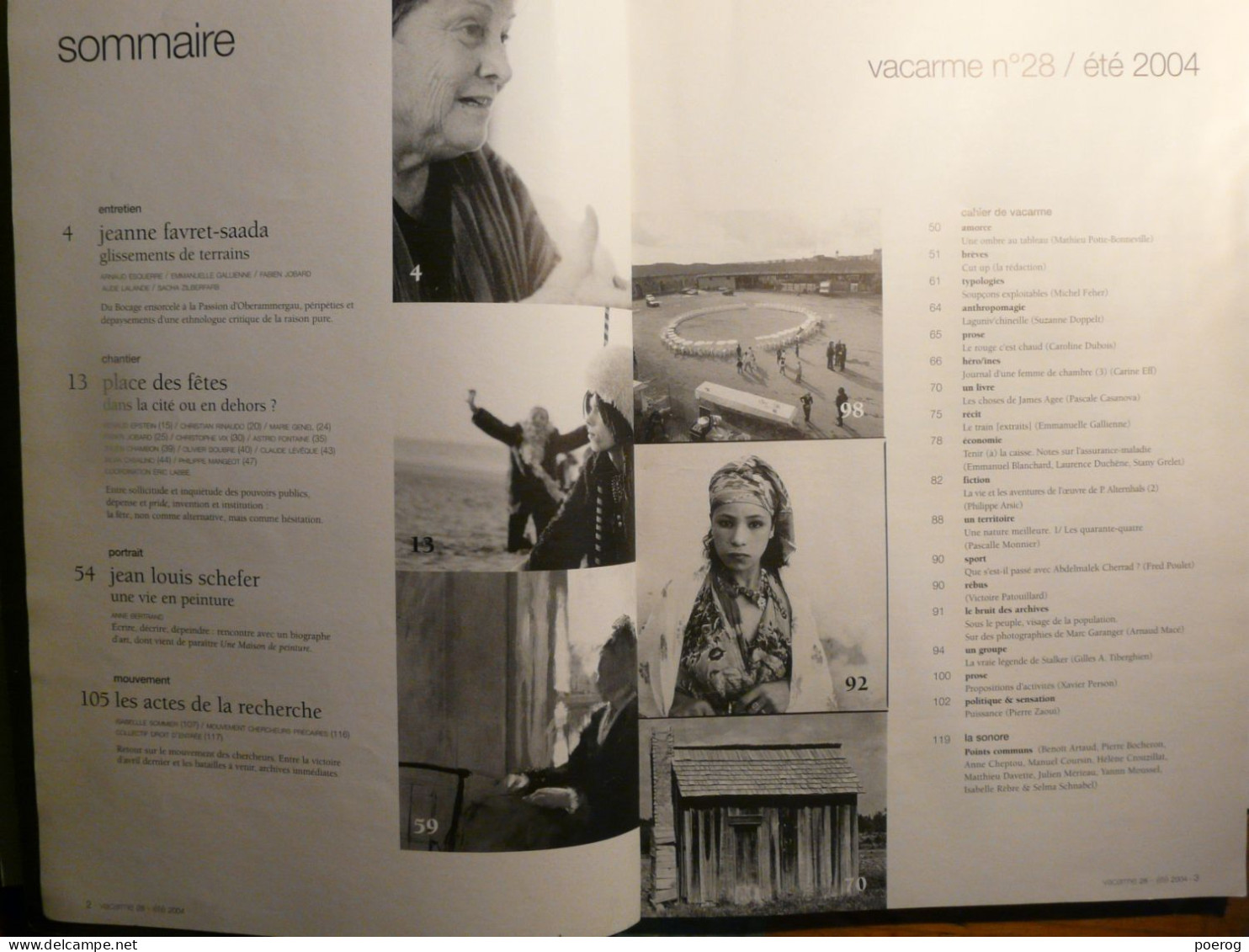 VACARME N°28 - ETE 2004 - JEANNE FAVRET SAASA - JEAN LOUIS SCHEFER - MAGAZINE  - SUZANNE DOPPELT - JAMES AGEE - CHERRAD - Andere & Zonder Classificatie