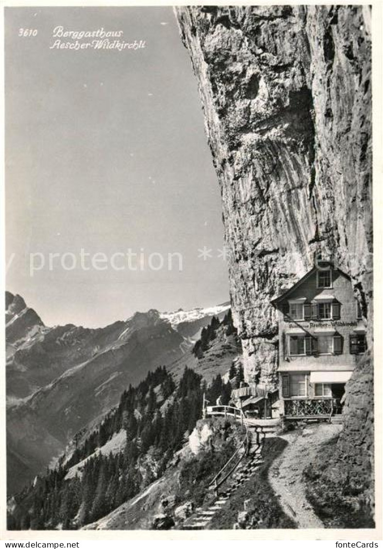 12936082 Weissbad Berggasthaus Aescher-Wildkirchli Weissbad - Altri & Non Classificati