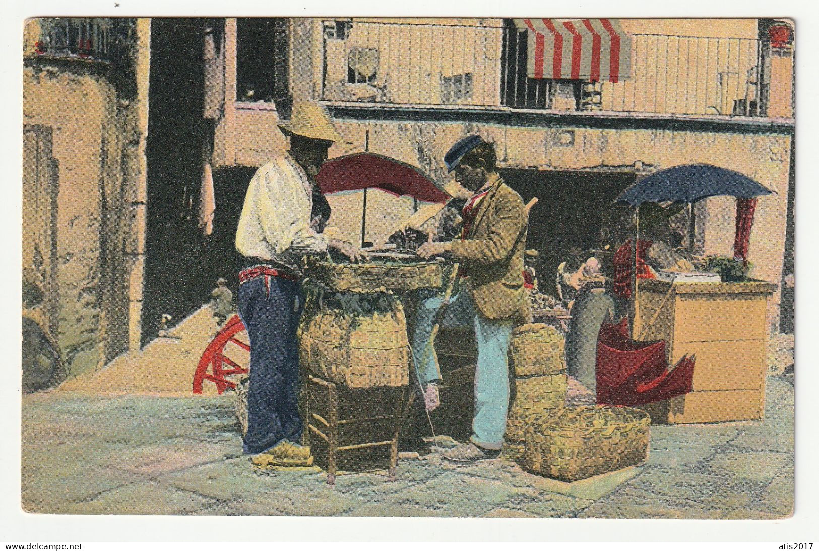 NAPOLI - Venditori Di Frutta - Old Pc 1910 - Napoli (Napels)