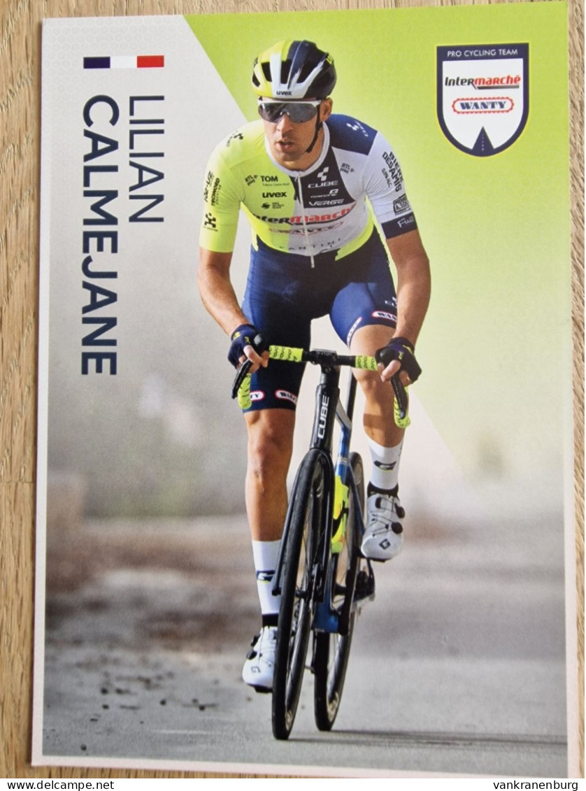 Card Lilian Calmejane - Team Intermarche-Wanty - 2024 - Cycling - Cyclisme - Ciclismo - Wielrennen - Ciclismo