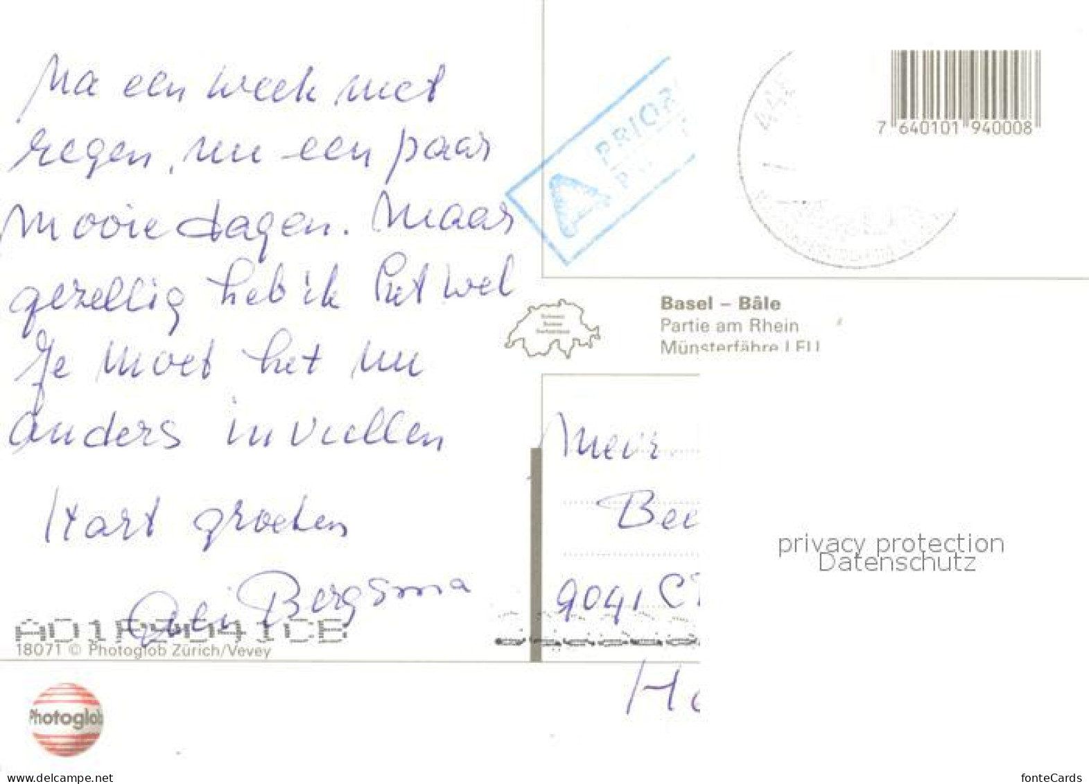 12935368 Basel BS Rheinpartie Muensterfaehre Basel - Other & Unclassified