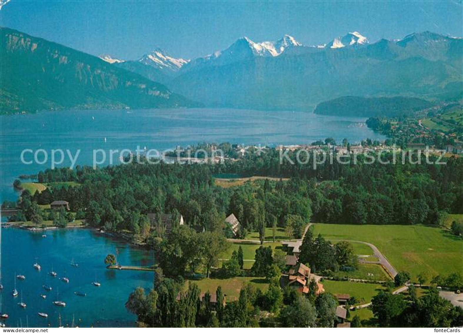 12935208 Gwatt Fliegeraufnahme Heimst?tte Thunersee  Gwatt - Autres & Non Classés