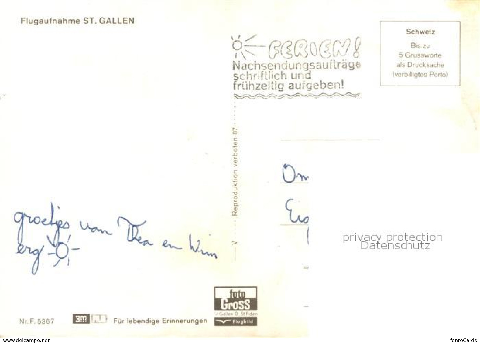 12935063 St Gallen SG Fliegeraufnahme St Gallen - Autres & Non Classés