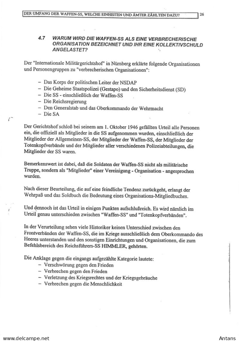 Rechtliche und zeitgeschichtliche Darstellung über das Werden der Waffen SS, von H. Biringer