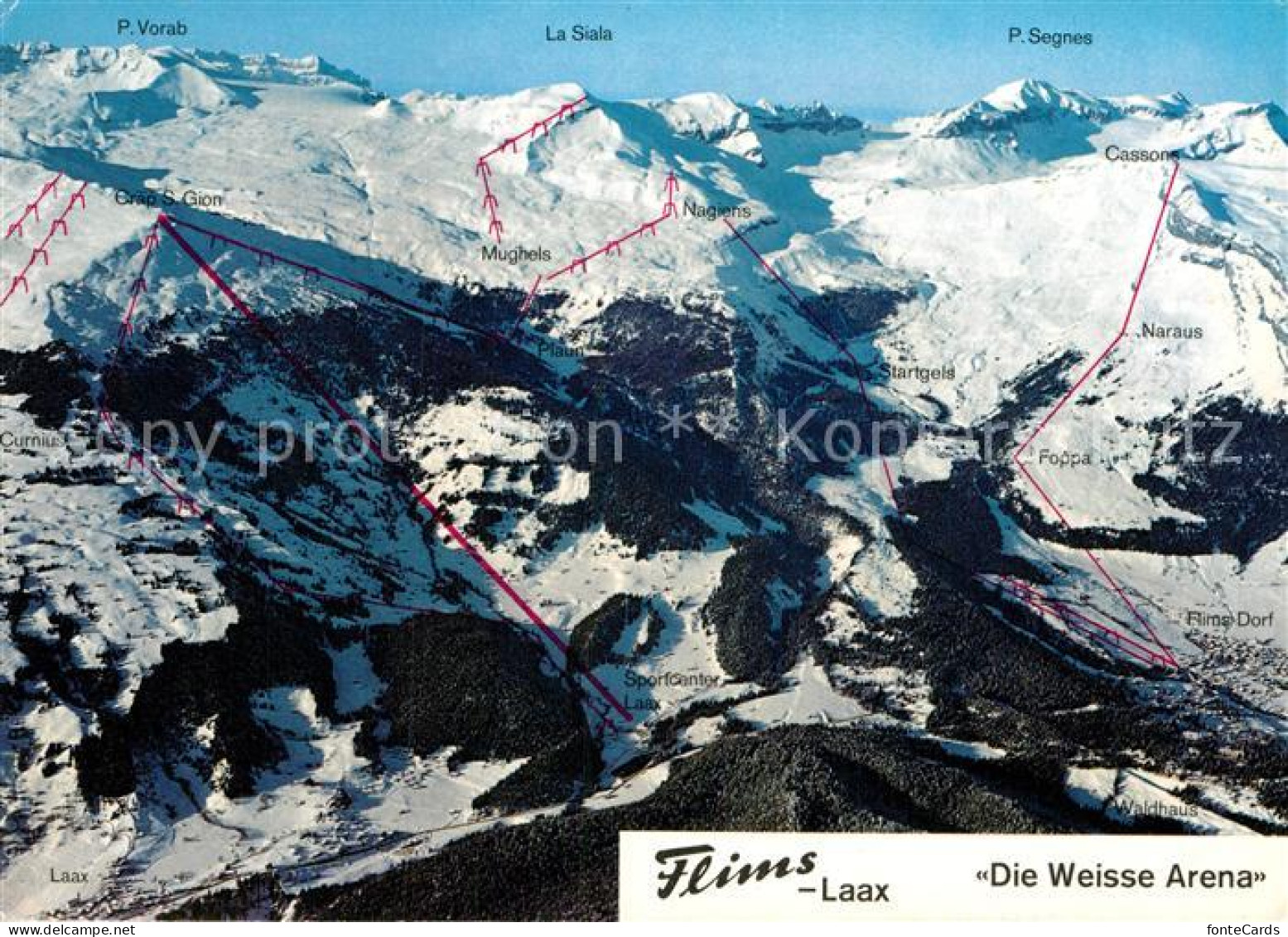 12930661 Flims GR Weisse Arena La Siala P. Segnes Naraus  Flims GR - Andere & Zonder Classificatie