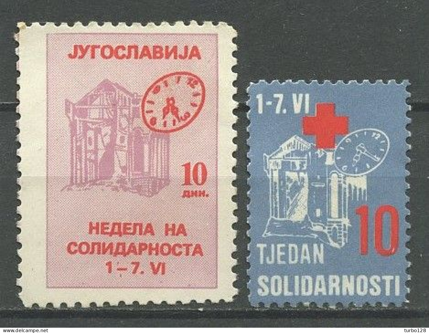 YOUGOSLAVIE 1986 Bienfaisance N° 118A/118C ** Neufs MNH  TTB C 3.25 € Croix Rouge Red Cross Semaine De La Solidarité - Charity Issues