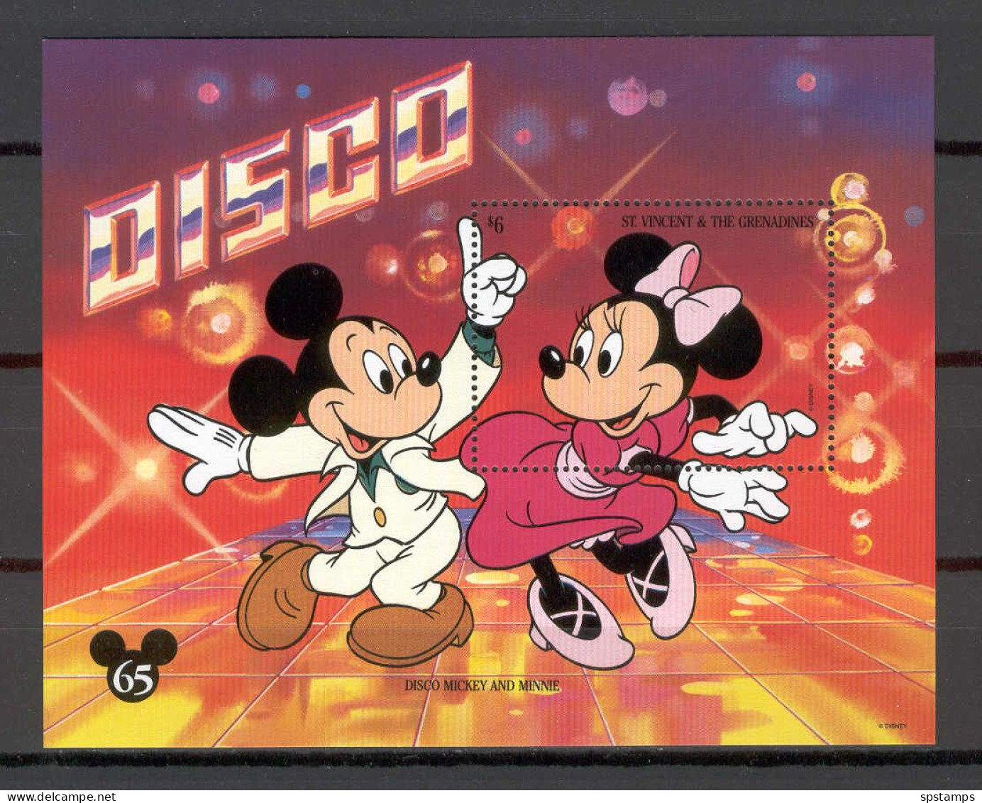 Disney St Vincent Gr 1994 Mickey, Minnie - DISCO MS MNH - Disney