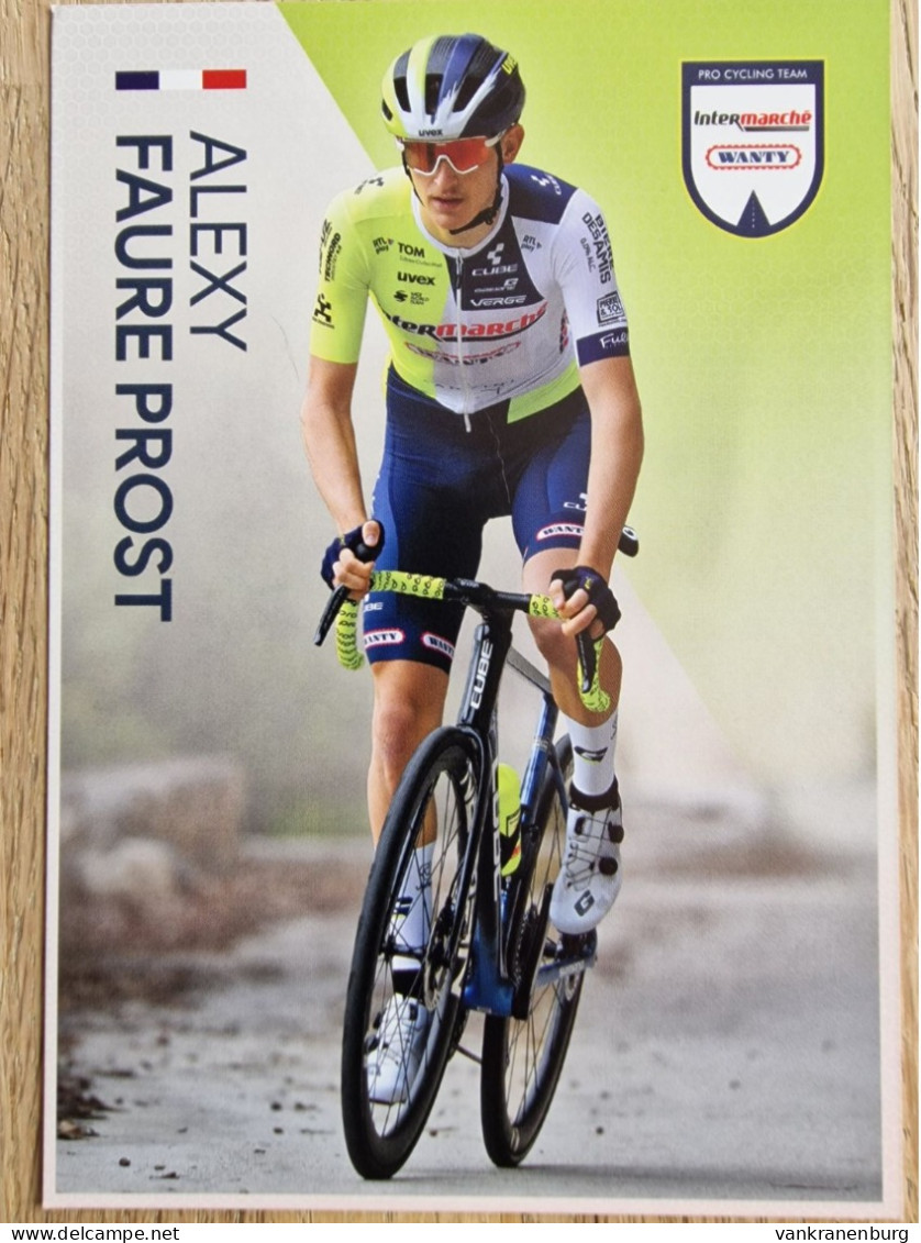 Card Alexy Faure Prost - Team Intermarche-Wanty - 2024 - Cycling - Cyclisme - Ciclismo - Wielrennen - Cycling