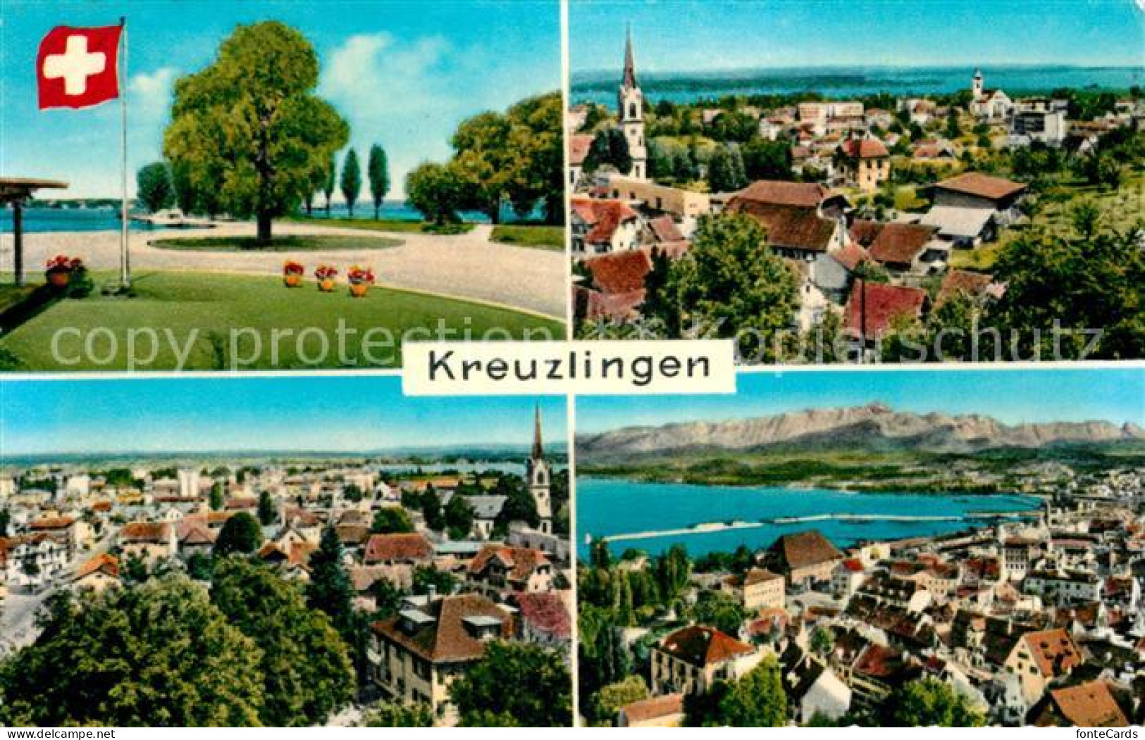 12926122 Kreuzlingen Bodensee Platz Panorama Teilansicht  Kreuzlingen Bodensee - Sonstige & Ohne Zuordnung