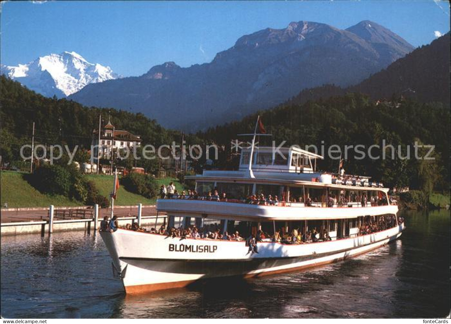 12922810 Interlaken BE Mit Jungfrau Ausflugsdampfer Interlaken - Sonstige & Ohne Zuordnung