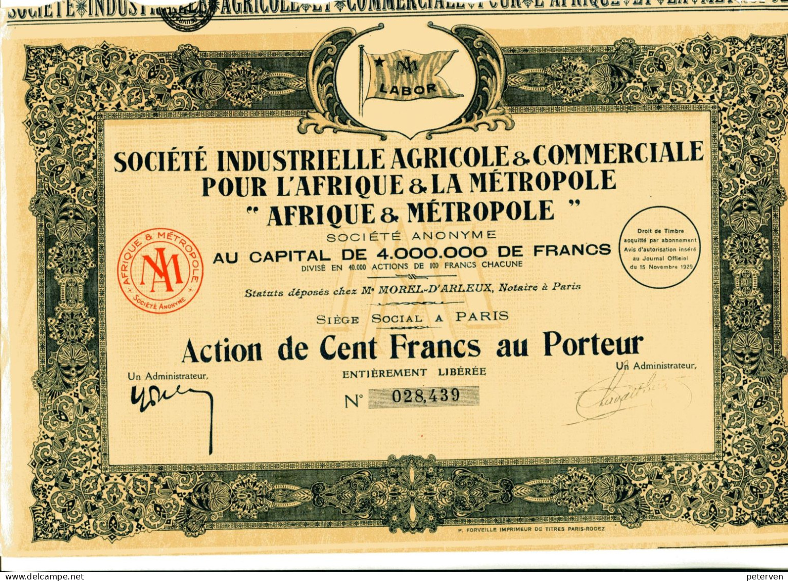 "AFRIQUE & MÉTROPOLE" - Industrielle Agricole & Commerciale Pour L'Afrique & La Métropole - Africa