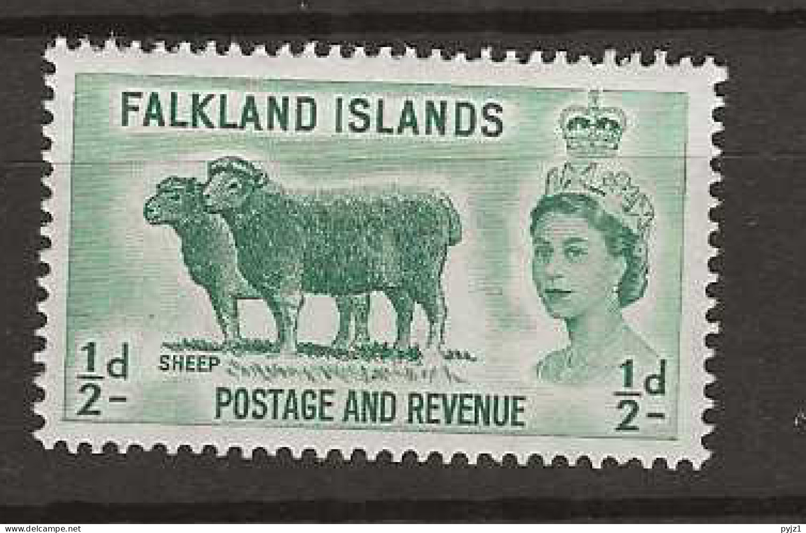 1955 MNH Falkland Islands Mi 117 Postfris** - Islas Malvinas