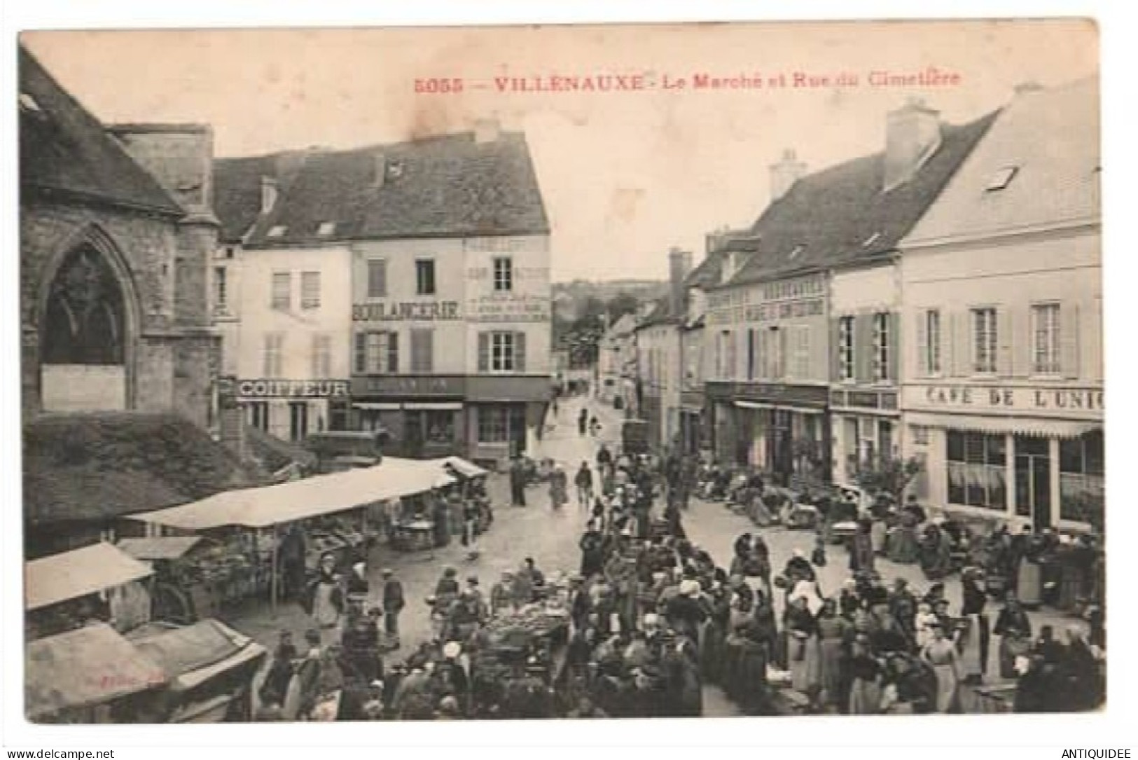 VILLENAUXE - Le Marché Et Rue Du Cimetière - ( 10 MAI 1905 ) - BELLE ANIMATION - - Sonstige & Ohne Zuordnung