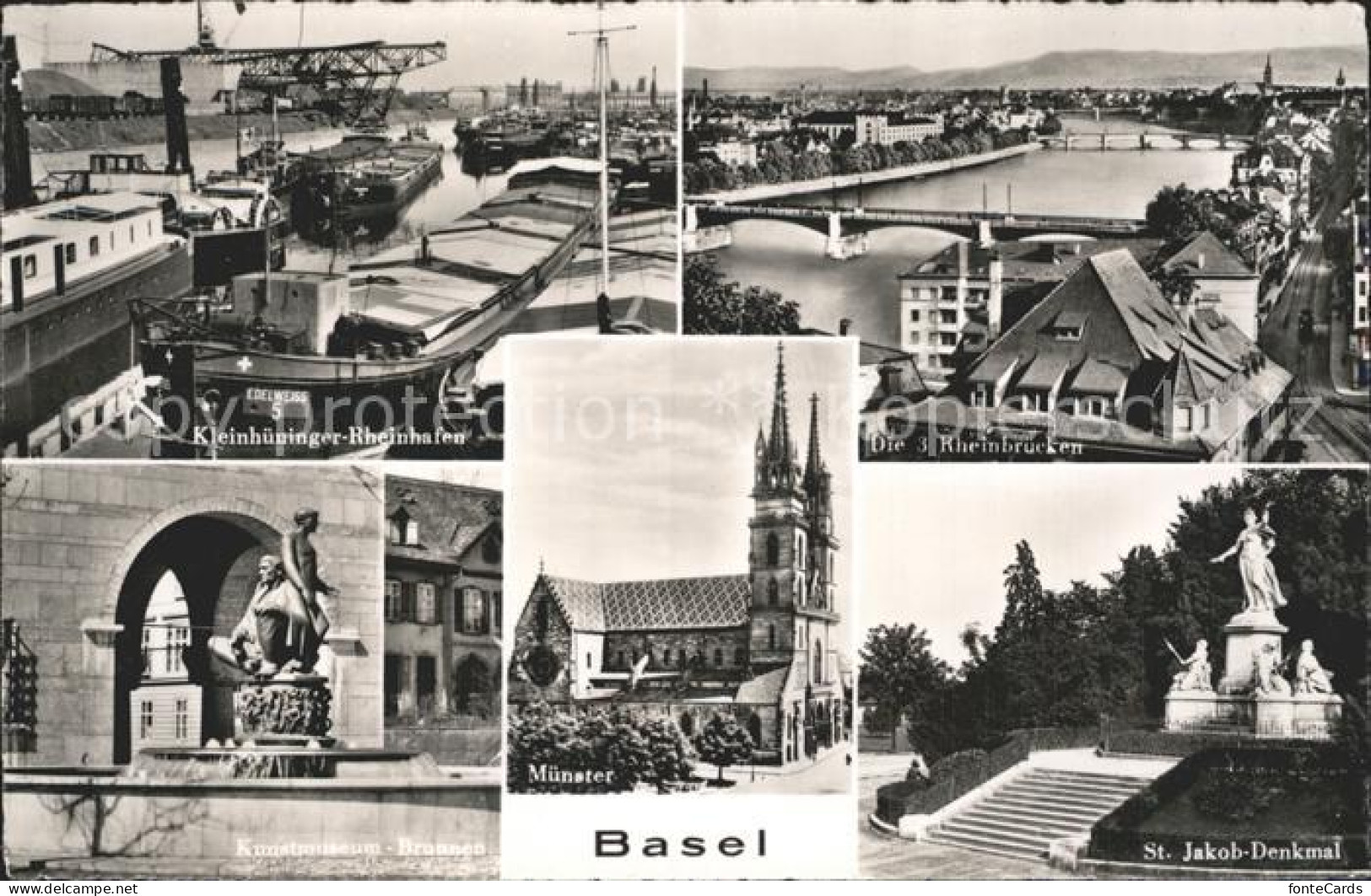 12921518 Basel BS Kleinhueninger Rheinhafen 3 Rheinbruecken Kunstmuseum Muenster - Andere & Zonder Classificatie