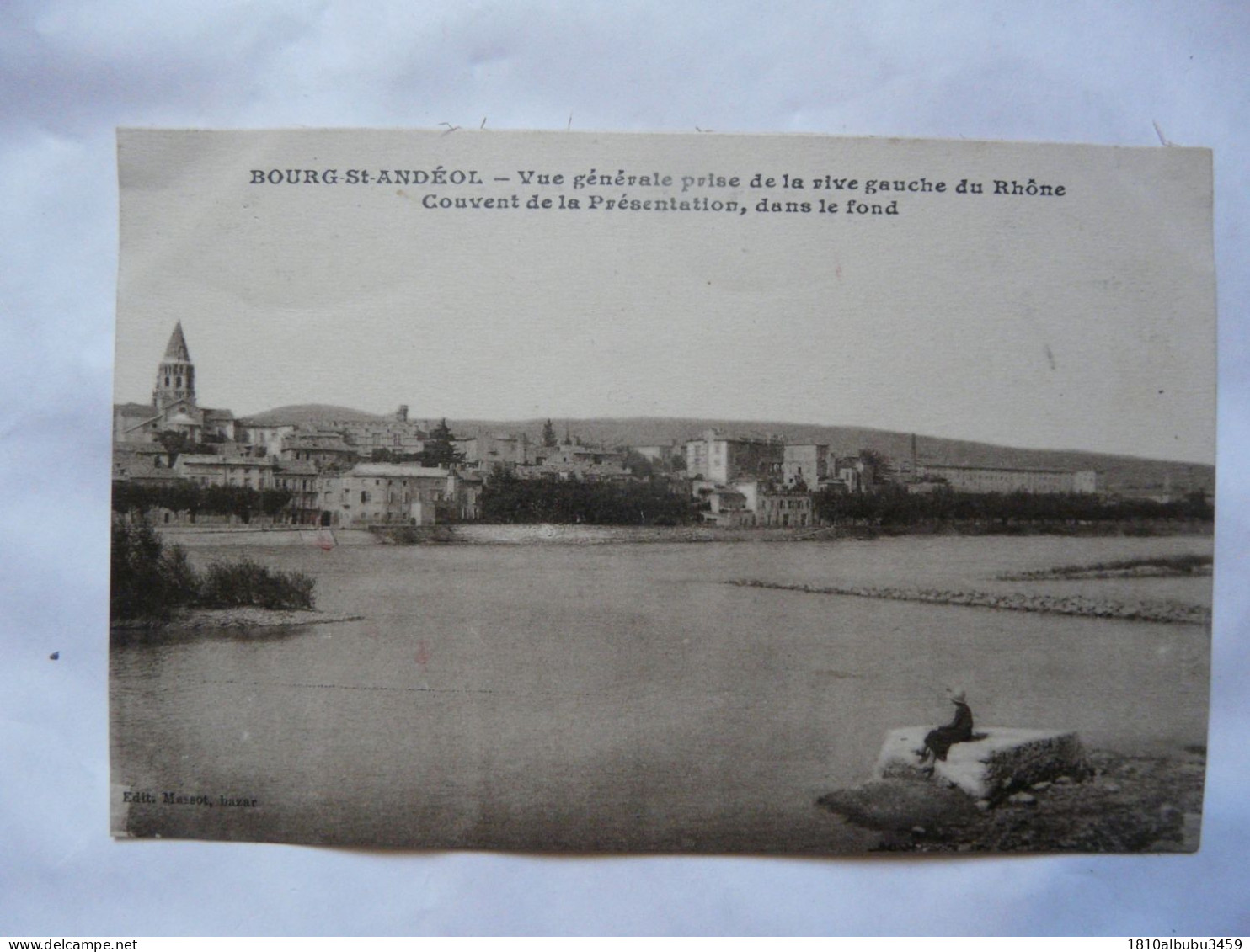 RARE - CPA 07 ARDECHE - BOURG ST ANDEOL : Vue Générale Prise De La Rive Gauche Du Rhône - Bourg-Saint-Andéol