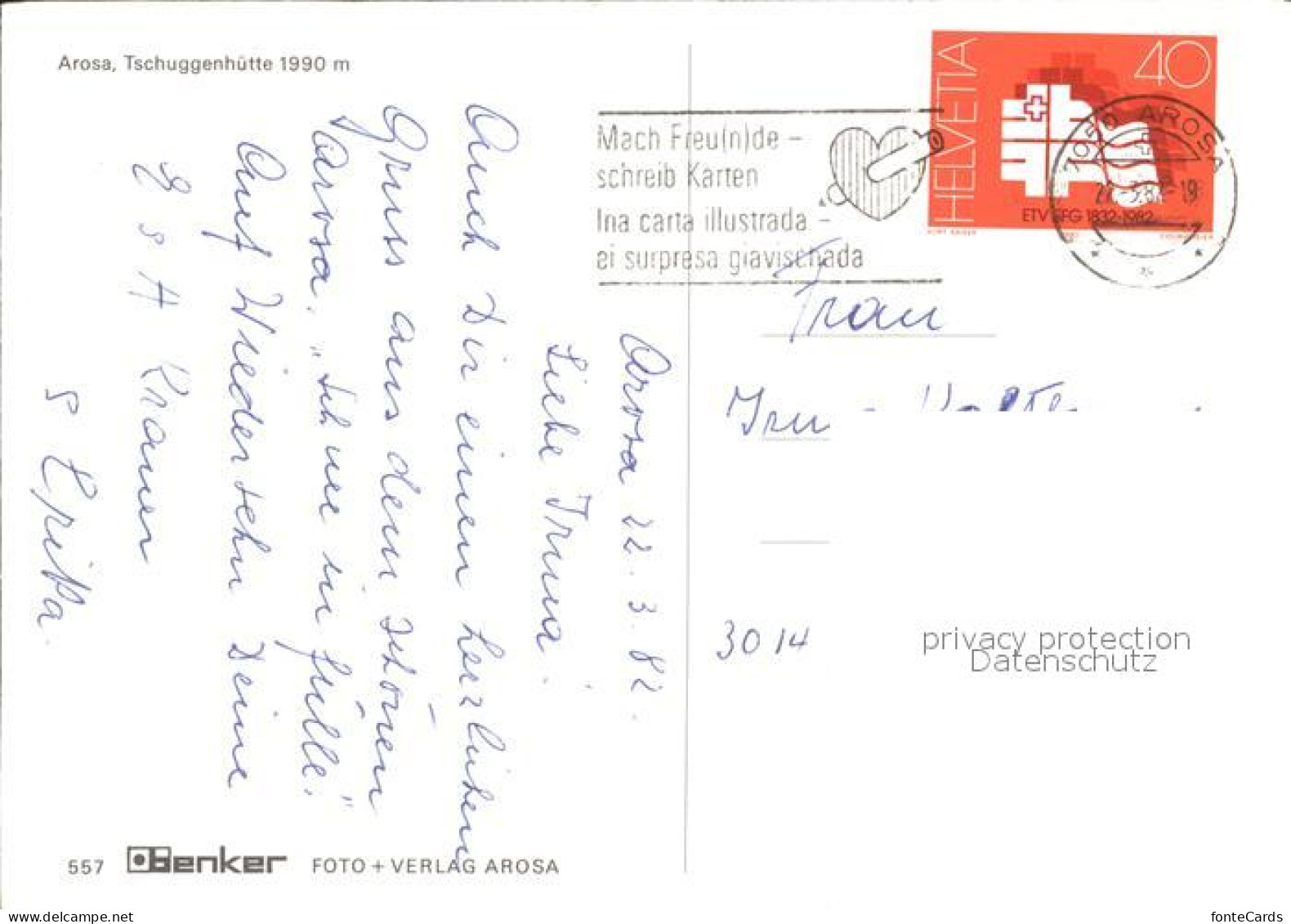 12920942 Arosa GR Tschuggenhuette Berghaus Wintersportplatz Arosa - Andere & Zonder Classificatie