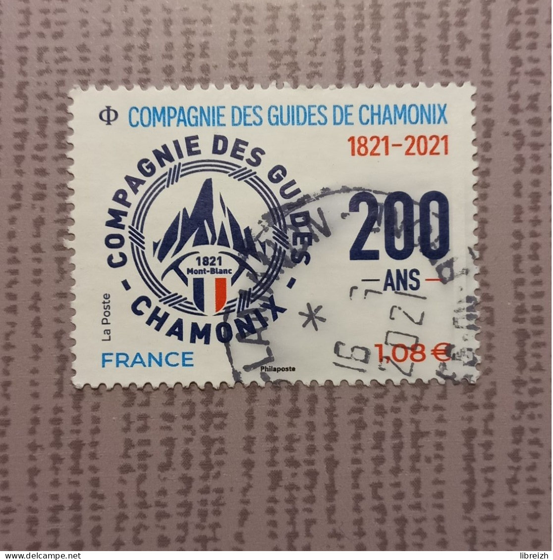 Compagnie Des Guides De Chamonix  N° 5490  Année 2020 ( Cachet Rond ) - Usati