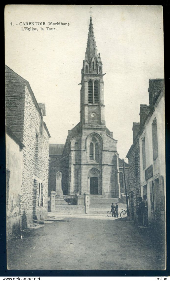 Cpa Du 56 Carentoir L' église , La Tour  STEP128 - Autres & Non Classés