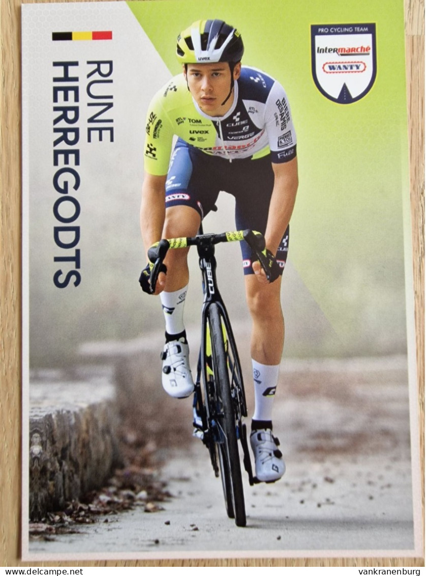 Card Rune Herregodts - Team Intermarche-Wanty - 2024 - Cycling - Cyclisme - Ciclismo - Wielrennen - Cycling