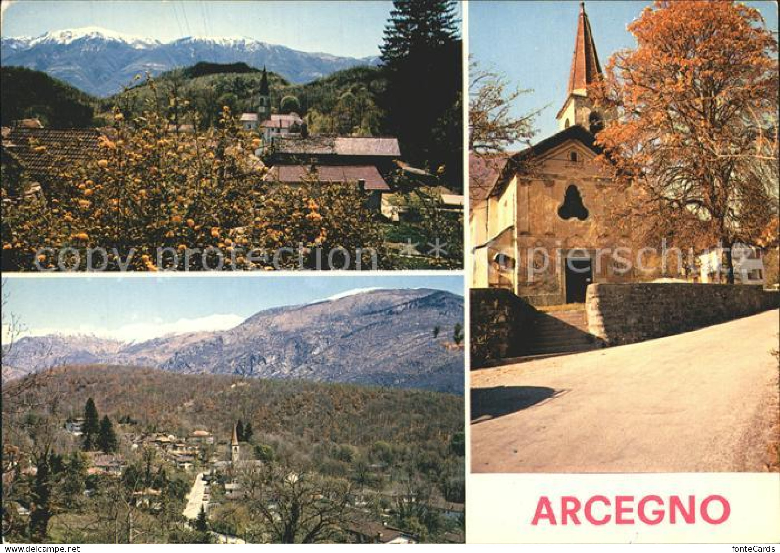 12920841 Arcegno Ortspartie Mit Kirche Landschaft Alpen Arcegno - Autres & Non Classés