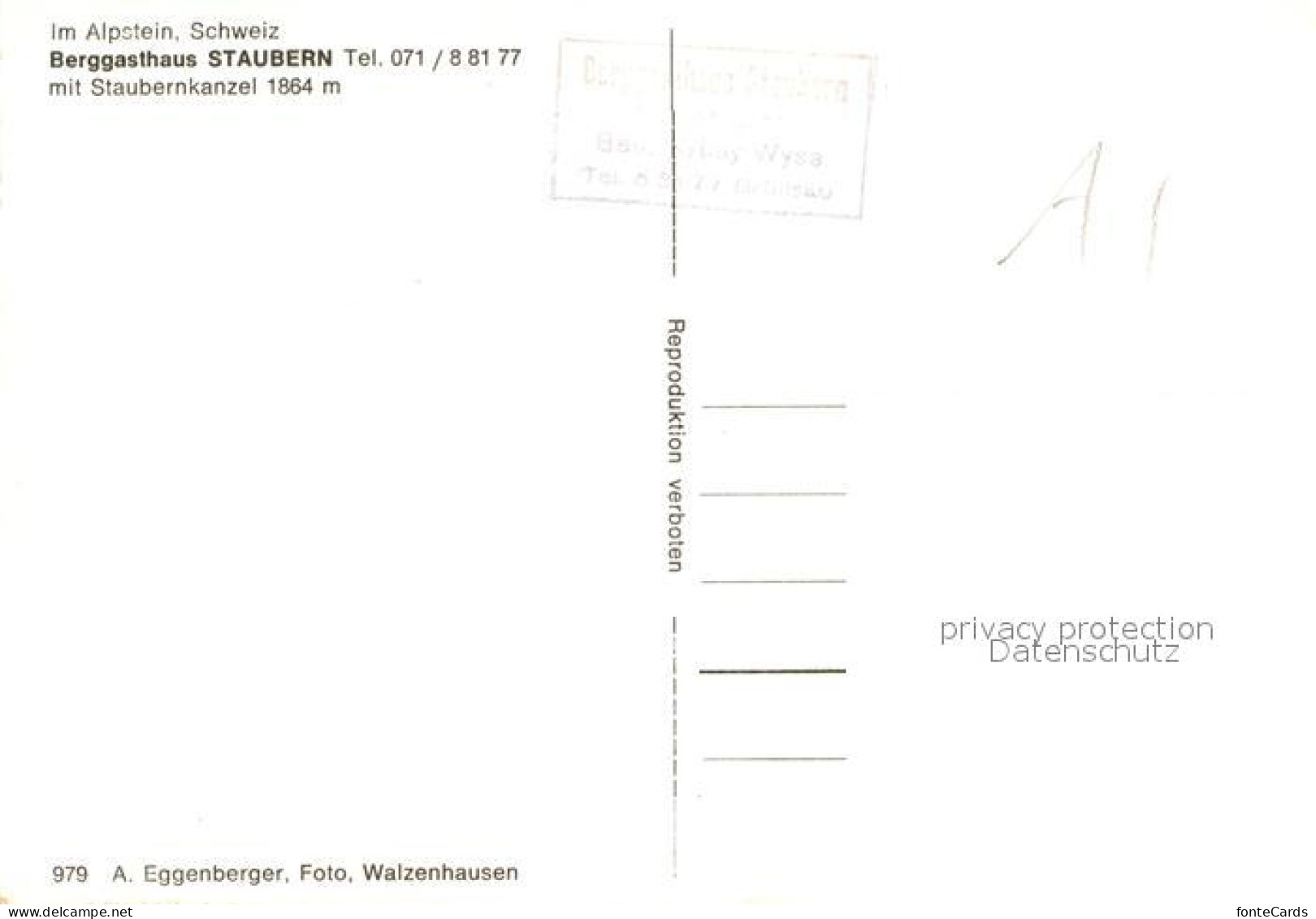 12920583 Fruemsen Berggasthaus Staubern Staubernkanzel  Fruemsen - Other & Unclassified