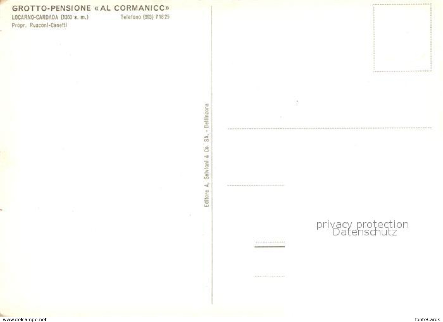12917430 Cardada Grotto-Pensione Al Cormanicc  Locarno - Other & Unclassified