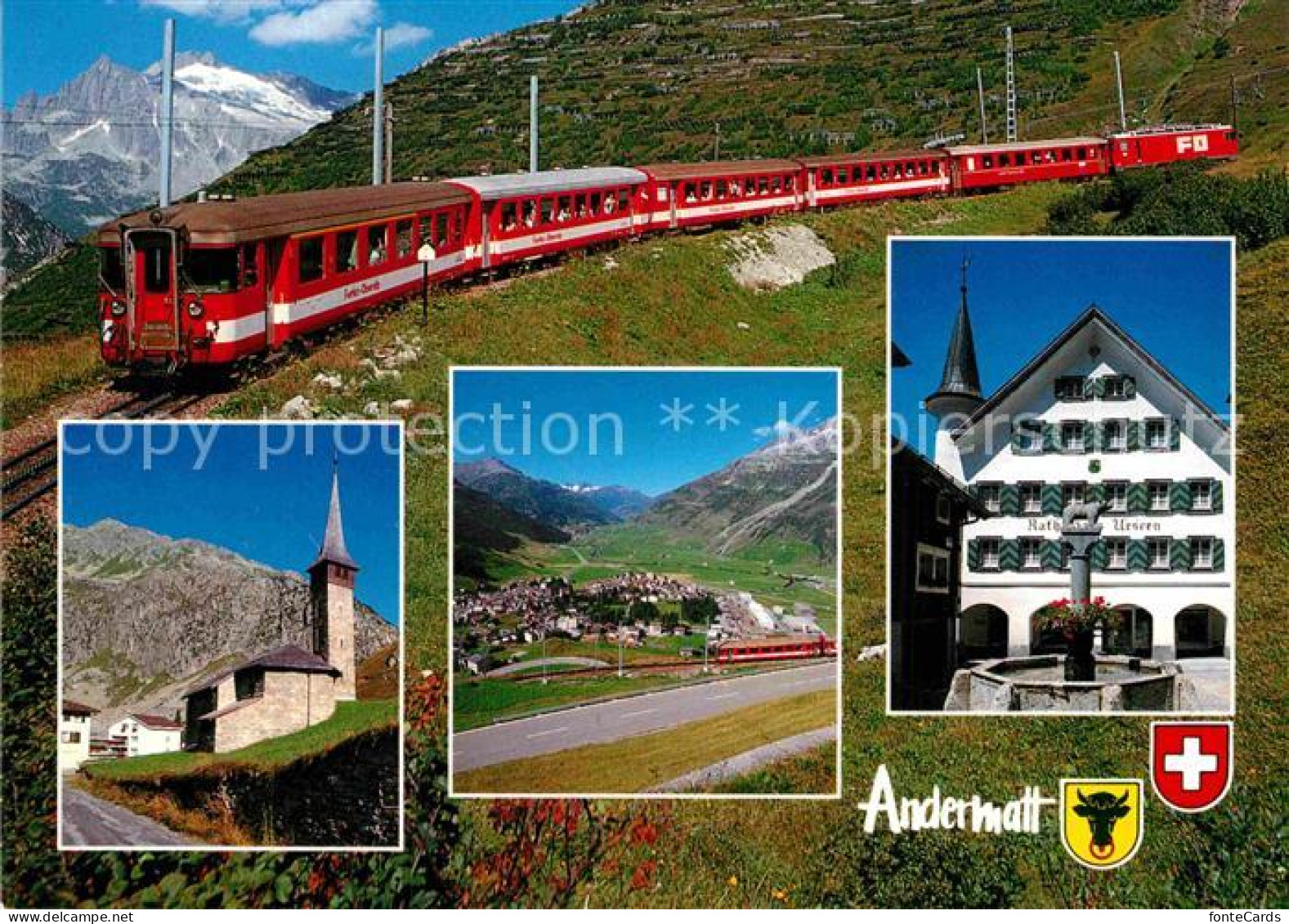 12915593 Andermatt Furka St. Gotthard Oberalp Eisenbahn  Andermatt - Autres & Non Classés